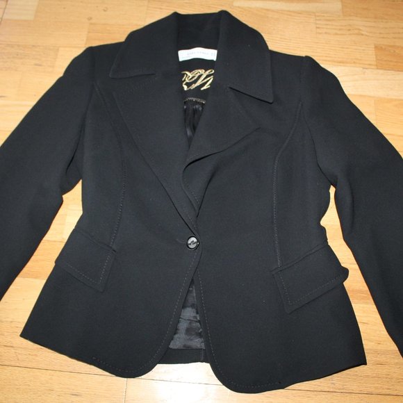 GORGEOUS ZARA BLAZER JACKET BLACK COAT LINES SIZE 6 - Picture 1 of 6